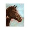 Stupell Industries Brown Horse on Blue Wall Plaque Art Design by Ethan Harper